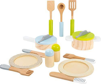 Wooden Toys 15 piece Dining & Cutlery wooden playset