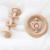 2pc Set Wooden Teether Rattle Toys