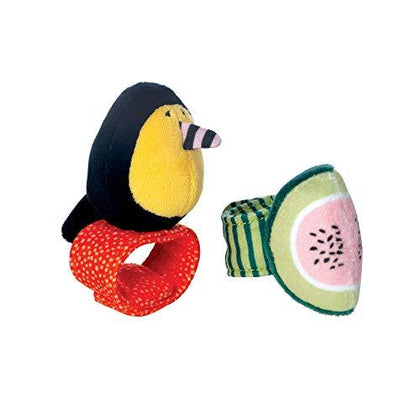 Toy Fruity Paws Watermelon & Toucan Baby Wrist Rattle & Foot Finder Set